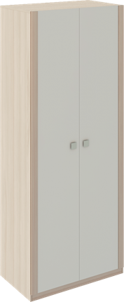Двухдверный шкаф Глэдис М22 (Шимо светлый/Белый текстурный) в Элисте - изображение