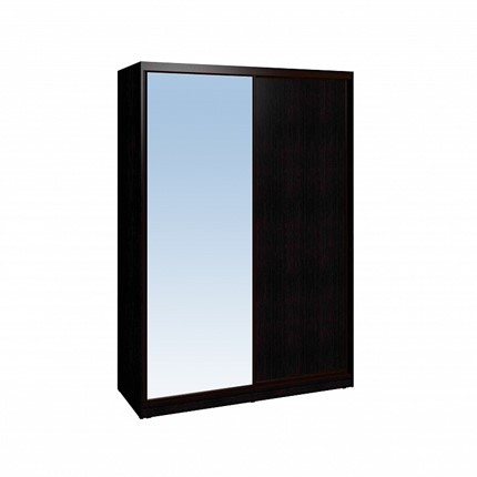 Шкаф 2-х дверный 1600 Домашний Зеркало/ЛДСП, Венге в Элисте - изображение