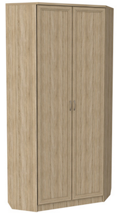 Шкаф 401 угловой со штангой, цвет Дуб Сонома в Элисте - изображение