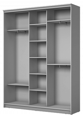 Шкаф 3-х дверный Хит-23-4-18-656-13, 2300х1770х420, пескоструй "Ромб" Белая Шагрень в Элисте - изображение 1
