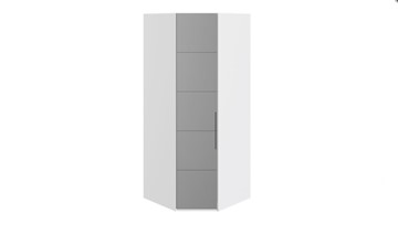Шкаф Наоми с зеркальной левой дверью, цвет Белый глянец СМ-208.07.07 L в Элисте - предосмотр