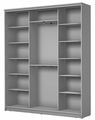 Шкаф 3-х дверный 2400х1770х420 три зеркала, Бабочки ХИТ 24-4-18/2-656-05 Венге Аруба в Элисте - изображение 1