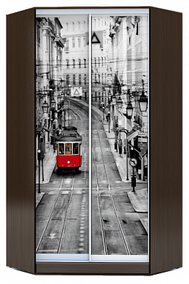 Шкаф 2300х1103, ХИТ У-23-4-77-01, Лондон трамвай, венге аруба в Элисте - изображение