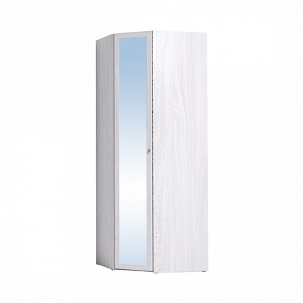 Распашной шкаф угловой Sherlock 63+ фасад зеркало, Ясень Анкор светлый в Элисте - изображение