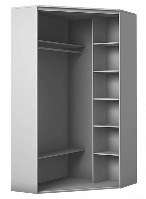 Шкаф угловой с одним зеркалом, 2300х1103, ХИТ У-23-4-15, венге аруба в Элисте - изображение 1