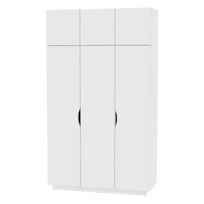 Распашной шкаф Аврора (H21) 2322х1351х540 Белый в Элисте - изображение