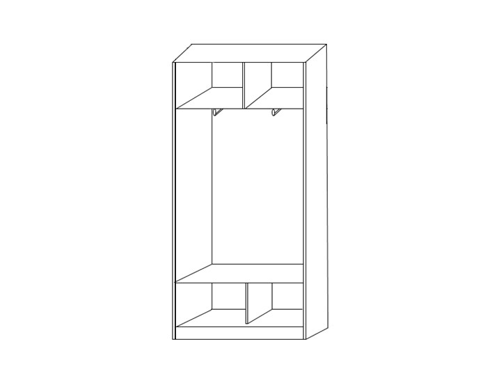 Шкаф 2-х дверный 2200х1200х420 с одним зеркалом ХИТ 22-4-12/2-15 Дуб Млечный в Элисте - изображение 1