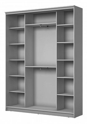 Шкаф 3-х створчатый Хит-22-4-18/2-777-13, 2200х1770х420, Городской пейзаж Белый в Элисте - изображение 1