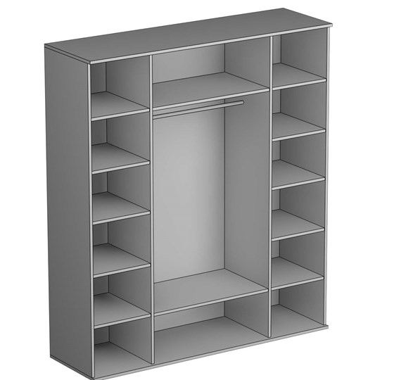 Шкаф четырехдверный Twist, 2 зеркала, (Tw-ШО-04 2г/2зр) в Элисте - изображение 1