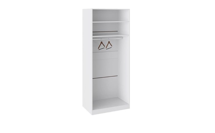 Распашной шкаф Наоми с 1 зеркальной правой дверью, цвет Белый глянец СМ-208.07.04 R в Элисте - изображение 1