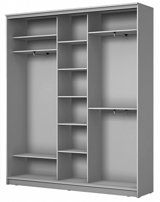 Шкаф 3-х дверный 2400х2014х420 три зеркала, Бабочки ХИТ 24-4-20-656-05 Дуб Млечный в Элисте - изображение 1
