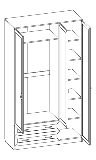Распашной шкаф 114, цвет Дуб Сонома в Элисте - изображение 1