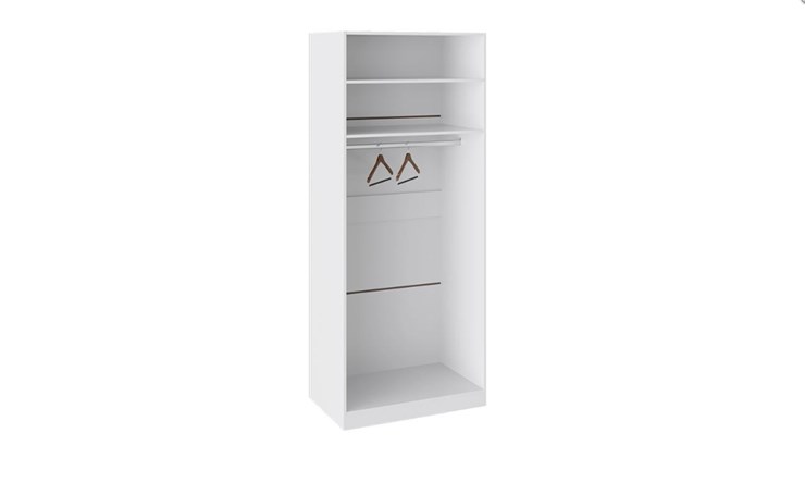 Шкаф распашной Наоми с 2-мя дверями, цвет Белый глянец СМ-208.07.03 в Элисте - изображение 1