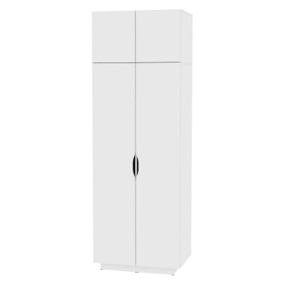 Двухдверный шкаф Аврора (H27) 2322х801х540, Белый в Элисте - изображение