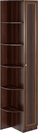 Угловой шкаф-стеллаж Беатрис М14 правый (Орех Гепланкт) в Элисте - изображение