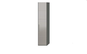 Шкаф Наоми с зеркальной дверью правый, цвет Фон серый, Джут  СМ-208.07.02 R в Элисте - предосмотр