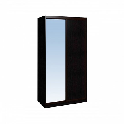 Шкаф 2-х створчатый 1200 Домашний Зеркало/ЛДСП, Венге в Элисте - изображение