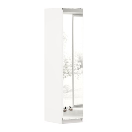 Одностворчатый шкаф Айла с зеркалом ЛД 688.140.000, Белый, исполнение 1 в Элисте - изображение