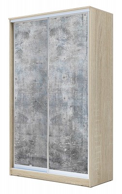 Шкаф 2-х дверный Хит-23-4-12-77-22, 2300х1200х420, Бетон Дуб сонома в Элисте - изображение
