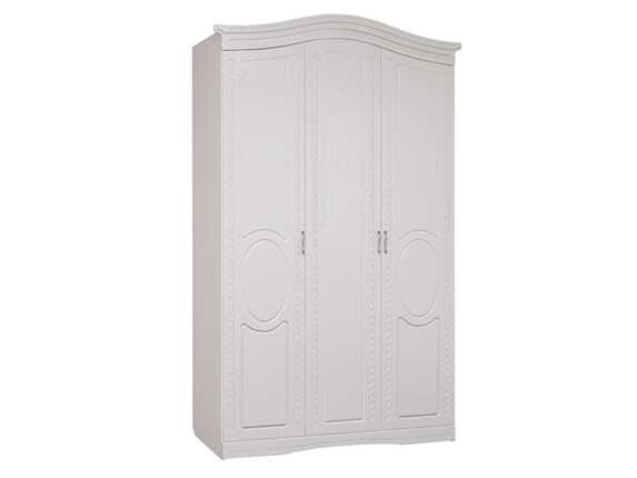 Шкаф трехдверный Гертруда, М2, белая лиственница/ясень жемчужный в Элисте - изображение