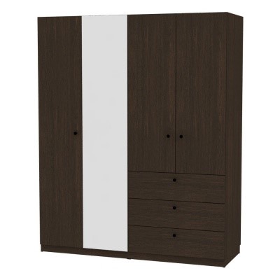 Шкаф 4-х дверный Arvid H254_M (Венге) в Элисте - изображение