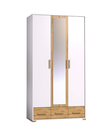 Шкаф для одежды Айрис 444, Белый-Дуб золотистый в Элисте - изображение