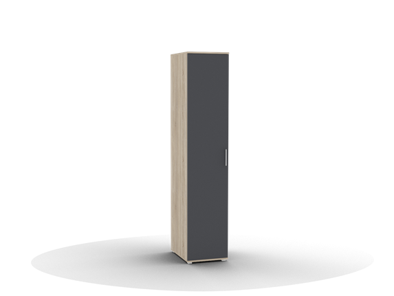 Распашной шкаф Silvia, ШО-01 (г), цвет фасада антрацит в Элисте - изображение