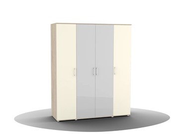 Распашной шкаф Silvia, ШО-04 (2г/2зр), цвет фасада слоновая кость в Элисте - предосмотр