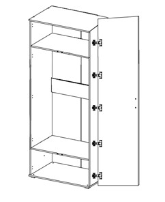 Шкаф для одежды Domenica (ШО-02) в Элисте - предосмотр 1