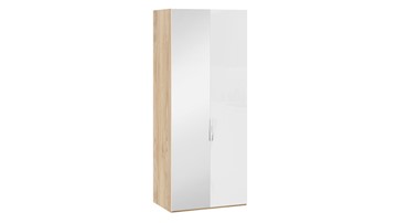 Шкаф для одежды Эмбер СМ-348.07.005 L (Яблоня Беллуно/Белый глянец) в Элисте
