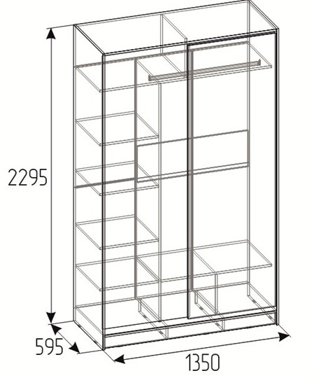 Шкаф 1350 Домашний ЛДСП/ЛДСП, Белый в Элисте - изображение 2