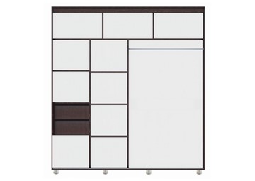 Шкаф 2-х дверный Комфорт №12 2.0 с фигурными зеркалами, Дуб сонома в Элисте - предосмотр 1