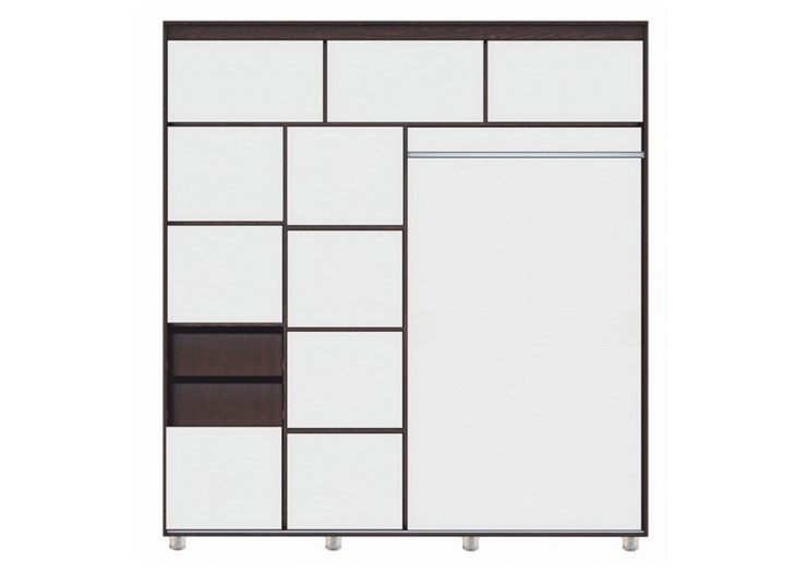 Шкаф 2-х дверный Комфорт №12 2.0 с фигурными зеркалами, Дуб сонома в Элисте - изображение 1