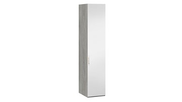 Шкаф для белья Эмбер правый СМ-348.07.002 R (Дуб Гамильтон/Белый глянец) в Элисте
