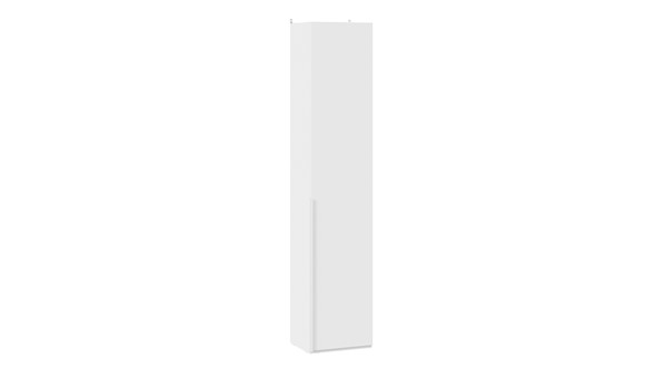 Шкаф с одной дверцей Порто (366) СМ-393.07.211 (Белый жемчуг/Белый софт) в Элисте - изображение
