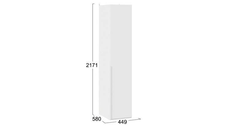 Шкаф для белья Порто (580) СМ-393.07.001 (Белый жемчуг/Белый софт) в Элисте - изображение 3