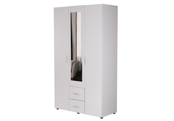 Распашной шкаф ЭВА ШК-019 3-х створчатый, Белый в Элисте - изображение