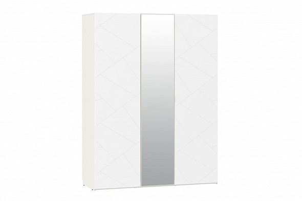 Шкаф трехдверный Summit НМ 011.44 Меренга/Белый текстурный в Элисте - изображение