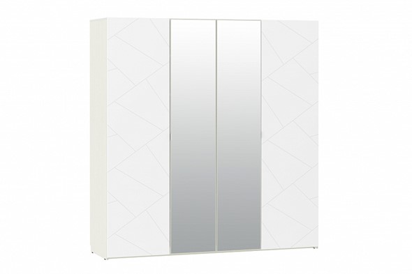 Распашной шкаф Summit НМ 011.45 Меренга/Белый текстурный в Элисте - изображение