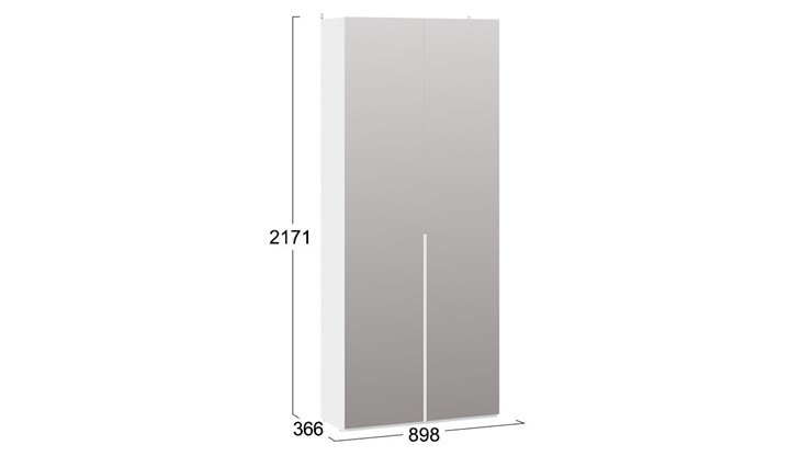 Шкаф распашной Порто (366) СМ-393.07.224 (Белый жемчуг/Белый жемчуг) в Элисте - изображение 3