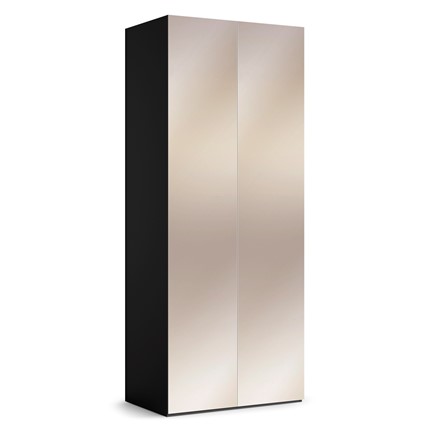 Шкаф с зеркальными фасадами Марсель 900 (черный) в Элисте - изображение