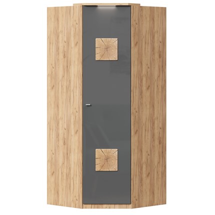 Шкаф угловой 45 с декоративной накладкой Фиджи, 659.245, антрацит в Элисте - изображение