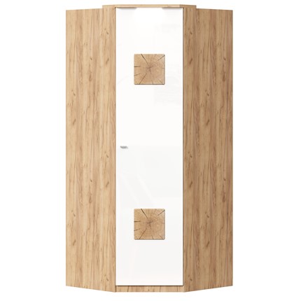 Шкаф угловой 45 с декоративной накладкой Фиджи, 659.248, белый в Элисте - изображение