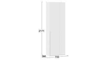 Шкаф угловой с 1 глухой дверью Порто (366) СМ-393.07.231 (Белый жемчуг/Белый софт) в Элисте - предосмотр 3