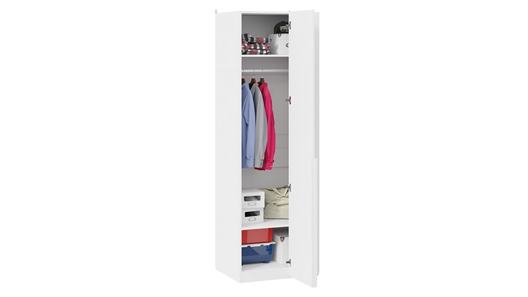 Угловой шкаф для одежды Порто (580) СМ-393.07.006 (Белый жемчуг/Белый софт) в Элисте - изображение 1