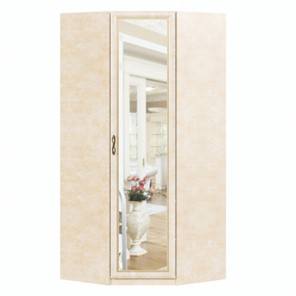 Распашной угловой шкаф Александрия с зеркалом ЛД 625.062, Рустика/Кожа Ленто в Элисте