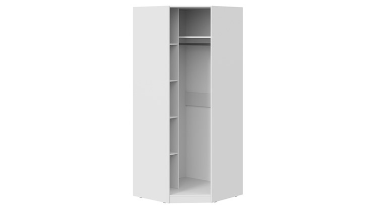 Угловой шкаф с зеркальной дверью Глосс СМ-319.07.312 (Белый глянец) в Элисте - изображение 2