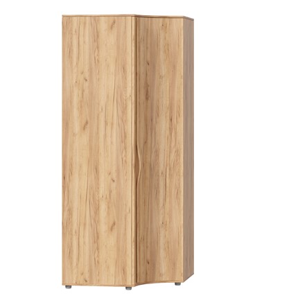 Шкаф угловой с гнутой дверью Марта-2 Дуб золотой/Дуб Тортуга ЛД 406.050 в Элисте - изображение