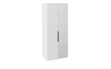 Распашной шкаф Наоми с 1 зеркальной правой дверью, цвет Белый глянец СМ-208.07.04 R в Элисте - предосмотр