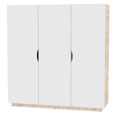 Распашной шкаф Аврора (H30) 1872х1801х540, ДСС-Белый в Элисте - изображение